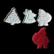 3PCS Christmas Day Plastic Cake Mold