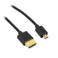 BuyCheapCables&reg; 1 Feet Ultra Thin High Speed Micro HDMI to HDMI Cable with Ethernet - Full HD 1080p Male Micro... N6