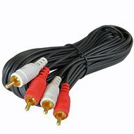 20 ft foot 2 Dual RCA Audio Cable for Stereo CD DVD Amplifier Mixer DJ PA N2