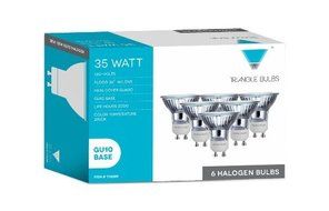 Triangle Bulbs T10289-6 (6 pack) - Q35MR16/FL/GU10, 35 Watt, MR16 With UV Glass Cover, 120 Volt, GU10 Base, Halogen...