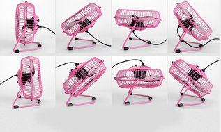 HOTGEE(TM) USB Mini Desk Cooler Fan Quietness Metal Computer Laptop PC Plug Charger Fans with Nail Dust Collector... N9