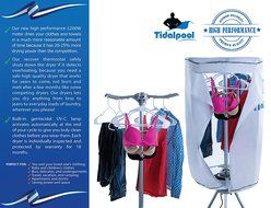 Tidalpool Portable Clothes Dryer - 1200W Electric Laundry Drying Rack with Heater UV Light