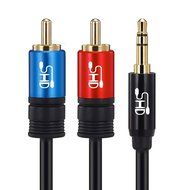 Super HD 3.5mm Aux to 2RCA Y Splitter Stereo Audio Cable Male Type OFC Conductor High Flexible PVC Jacket Dual... N7
