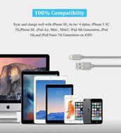 Kabel Leader Charger for iPhone, Strengthened Lightning to USB Cable Extra Long Charge Sync Data Cable Cord Wire... N34