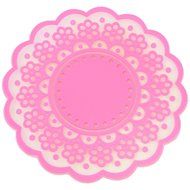 Coasters Beverage Bar Soft Silicone Lace Coasters for Wine, Glass, Tea Set of 6