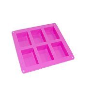 ALEKO SFC05 Rectangle Silicone Bread Mold Tray with 6 Bread Holes, Purple