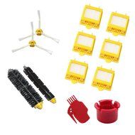 Hongfa Irobot Roomba Replacement Kit 3-armed Side Brush, Flexible Beater Brush, Bristle Brush, Yellow Hepa Filter...