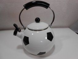 Novelty Soccer Ball Tea Kettle Enamel on Steel 2.5 Qts N5
