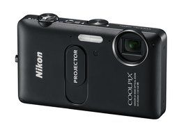 NIKON - Coolpix S1200pj Black 14.1-Megapixel Zoom Digital Camera with Built-In Projector N2