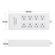 MoKo 8-Outlet 1250W Power Strip Surge Protector, with 5-Port USB Smart Charger 4.6ft Power Cord, for iPhone 7... N9