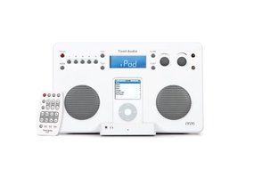 Tivoli iYiYi High-Fidelity AM/FM Stereo System with Alarm Clock and iPod Dock (White/Silver) N2