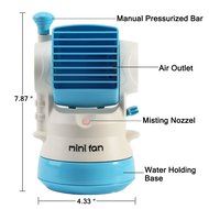 USB Water Fan, Portable Watering Misting Fan, Desktop Fan with Powerful Cooling Air, Mini Personal Fan for Table...