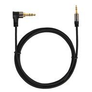 KabelDirekt 20 feet 3.5mm to 3.5mm Stereo / Audio Cable, nylon-braided, with a 90 degree connector &ndash; PRO Series N3