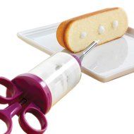 Chicago Metallic 26731 Creme Cloud Non-Stick Cake Pan with Injector, Gray