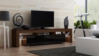 TV Stand MILANO 200 Walnut Line / Modern LED TV Cabinet / Living Room Furniture / Tv Cabinet fit for up to 90-... N5