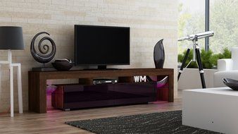 TV Stand MILANO 200 Walnut Line / Modern LED TV Cabinet / Living Room Furniture / Tv Cabinet fit for up to 90-... N6