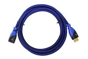 HDMI Extension Cable 3 FT Ultra Clarity 4K HDMI Extender 2.0 with Ethernet ( 3 FEET ) M / F Port Saver Cables... N6