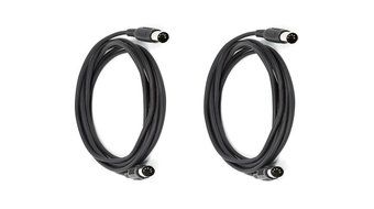 C&amp;E 2 PCS, MIDI Cable with 5 Pin DIN Plugs, 10 Feet Black, CNE585437 N6
