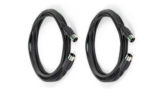 C&amp;E 2 PCS, MIDI Cable with 5 Pin DIN Plugs, 10 Feet Black, CNE585437 N7