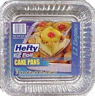 Reynolds 00Z93821 Square Aluminum Foilware Cake Pan - 3 Pack, Pack Of 12