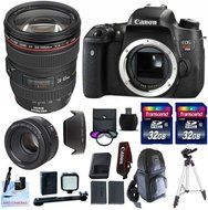 Canon EOS T6s + Canon EF 24-105mm f/4L IS USM Lens + Canon 50mm STM + 32GB Transcend SD Memory Cards + LED Video... N2