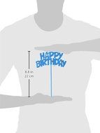 Flashing Blue Happy Birthday Cake Topper Decoration N3