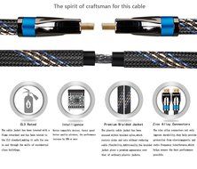 FARSTRIDER HDMI Cable 2.0 Ultra High Speed 3 Feet (1 Meters), Supports Ethernet, 3D, 2160P, 4k, 24AWG, CL3, 25K... N9