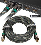 FARSTRIDER HDMI Cable 2.0 Ultra High Speed 3 Feet (1 Meters), Supports Ethernet, 3D, 2160P, 4k, 24AWG, CL3, 25K... N13