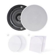 Pyle Ceiling Speakers - Stereo Home Theater Speakers - in Wall Speakers Flush Mount - 5.25-Inch White 150 Watt... N2