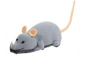 Electronic Remote Control Mouse Toy for Trick/Playing with Cat Gray N4