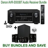 Denon AVR-S500BT 5.2 Channel Full 4K Ultra HD A/V Receiver with Bluetooth + Klipsch HDT-600 Home Theater System...