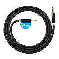 DIZA100&nbsp;2-Pack 3.5mm Auxiliary Audio Cable Male to Male 3 Feet Braided Aux Stereo Cord N8
