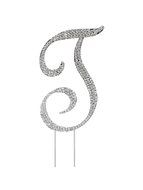 Letter L Rhinestone Crystal Cake Topper Silver, Numbers, Letters for Wedding, Birthday, Anniversary, Party. Shine...