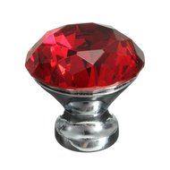 KINGSO 10pcs Crystal Glass Cupboard Wardrobe Knob Door Cabinet Drawer Pull Handle 30mm N19