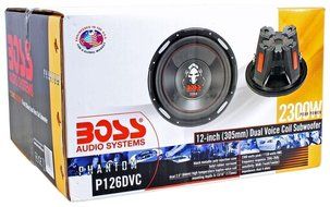 Boss P126DVC 12" 2300 Watt Car Subwoofer + Hatchback Sub Enclosure Box