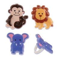 Zoo Animal Cupcake Rings - 24 pcs by Bakery Supplies