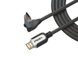 Pwr+ 100 Ft Max Length 4K HDMI Cable 2.0 with 90 Degree Adapter for PS3 PS4 Xbox 360 Apple-TV Laptop Projector... N18