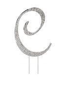 Letter L Rhinestone Crystal Cake Topper Silver, Numbers, Letters for Wedding, Birthday, Anniversary, Party. Shine... N8