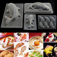 Fashionclubs 3D Koi Fish Plastic Jelly Chocolate Fondant Mold Sugarcraft Mold (L)