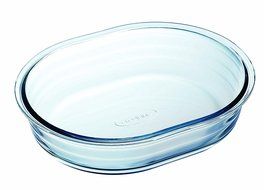 Arcuisine Borosilicate Glass Oval Roaster 9.85 Inches (25 Centimeter)