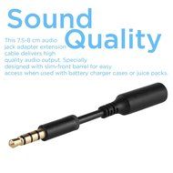 3x 3.5mm Male to 3.5mm Female Extension Cable Headset Audio Jack Extender Adapter for Battery Charger Case, iPhone... N3