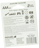 Maxell 723807 Alkaline Battery AAA Cell 2-Pack N3