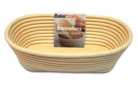 Bakecrafts - [10-inch] Handmade Oval Banneton Proofing Basket &amp; FREE Dough Scraper Bonus - Perfect For Baking... N3