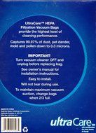 Ultracare Kenmore O Upright Hepa Cloth Bags 2pk