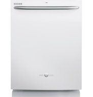 GE 24" Artistry Series White Built-In Dishwasher