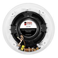 OSD Audio ICE640 6.5-inch Mica-filled Polypropylene Woofer 150-Watt Water-resistant In-Ceiling Speaker Pair N2