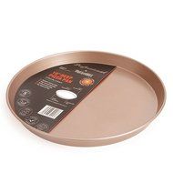 MyLifeUNIT Carbon Steel Non Stick Pizza Pan, 10-Inch, Gold