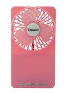 Topwell Ultra-thin Rechargeable Hand-Held Mini Fan with Li-ion 18650 Rechargeable Battery - Black N21