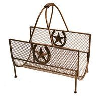 Leigh Country Log Holder with Horseshoe and Star