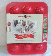 Nordic Ware Cake Pops Red Baking Pan. Includes 24 Sticks.